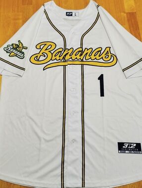 3N2 Savannah Bananas Official Baseball Jersey #1  White Men's Large NWOT NO TAGS